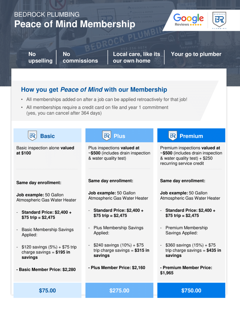 bedrock memberships